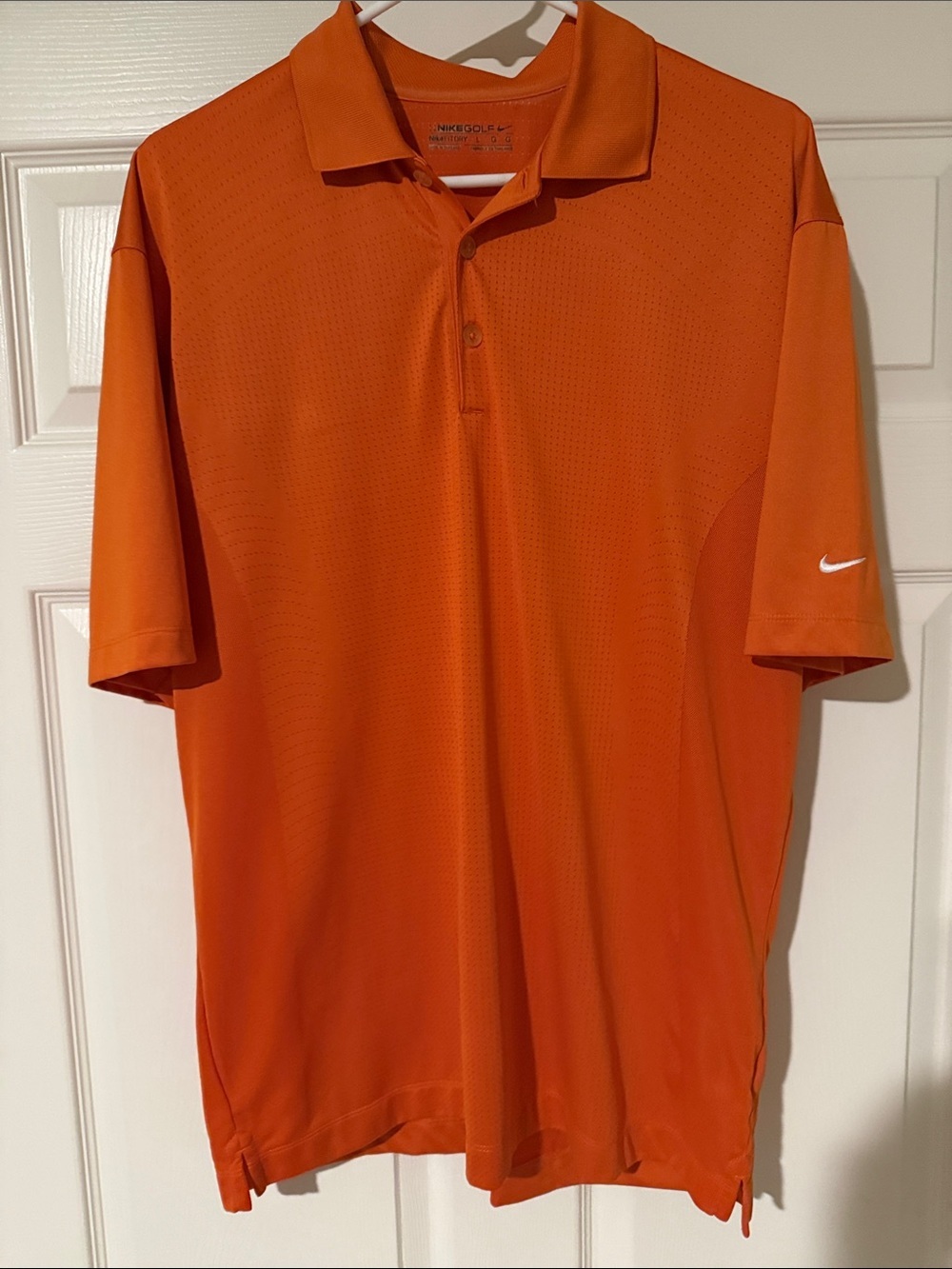 Nike Orange Short-Sleeve Performance Polo